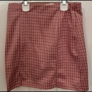 tillys pink plaid mini skirt